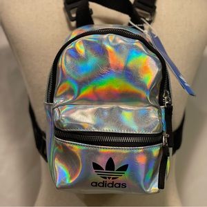ADIDAS Metallic Mini PU Backpack Silver Metallic/Iridescent One Size